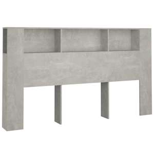 Čelo postele s úložným prostorem betonově šedé 180x18,5x104,5cm - obrázek 2