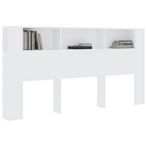 Čelo postele s úložným prostorem bílé 200 x 18,5 x 104,5 cm - obrázek 6
