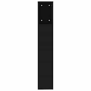 Čelo postele s úložným prostorem černé 200 x 18,5 x 104,5 cm - obrázek 4