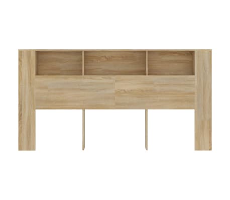 vidaXL Headboard Cabinet Sonoma Oak 200x18.5x104.5 cm