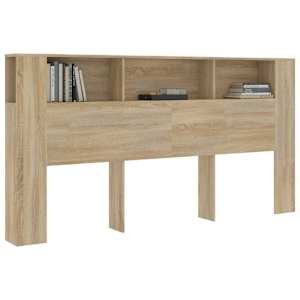 Čelo postele s úložným prostorem dub sonoma 200x18,5x104,5 cm - obrázek 6