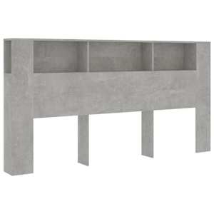 Čelo postele s úložným prostorem betonově šedé 200x18,5x104,5cm - obrázek 2