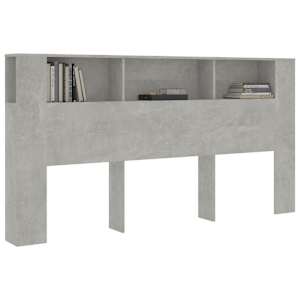 Čelo postele s úložným prostorem betonově šedé 200x18,5x104,5cm - obrázek 6