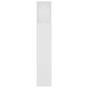 Čelo postele s úložným prostorem bílé 220 x 18,5 x 104,5 cm - obrázek 5
