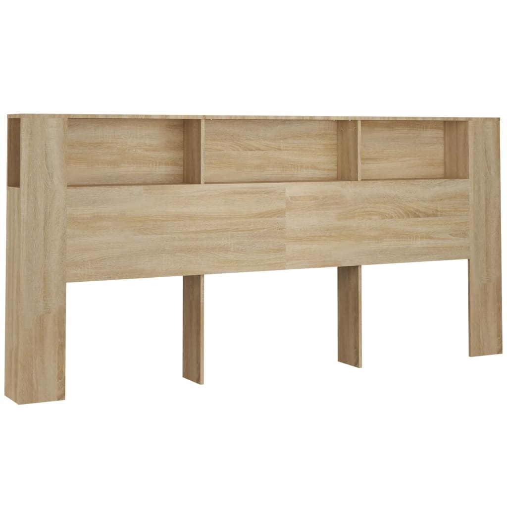 vidaXL ÄŚelo postele s ĂşloĹľnĂ˝m prostorem dub sonoma 220x18,5x104,5 cm