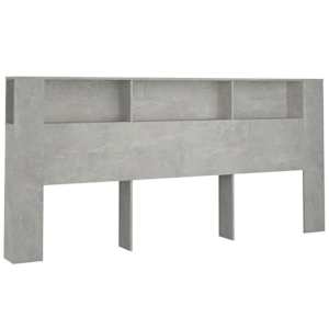 Čelo postele s úložným prostorem betonově šedé 220x18,5x104,5cm - obrázek 2