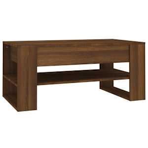 Konferenční stolek hnědý dub 102 x 55 x 45 cm kompozitní dřevo - obrázek 2