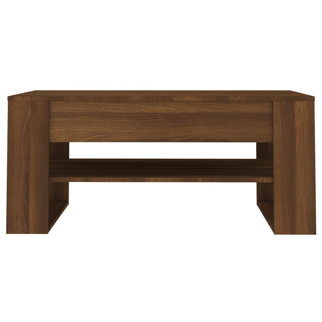 

vidaXL Salontafel 102x55x45 cm bewerkt hout bruineikenkleurig