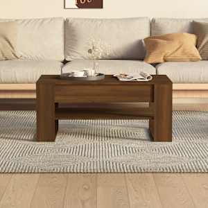 Konferenční stolek hnědý dub 102 x 55 x 45 cm kompozitní dřevo - obrázek 5