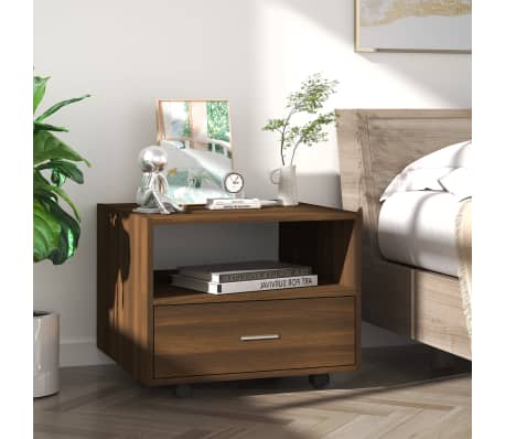 vidaXL Salongbord brun eik 55x55x40 cm konstruert tre