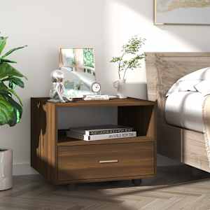 vidaXL Salongbord brun eik 55x55x40 cm konstruert tre