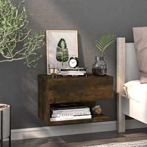 vidaXL N&aacute;stenn&eacute; nočn&eacute; stol&iacute;ky 2 ks dymov&yacute; dub