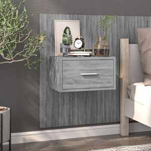 Stenska nočna omarica siva sonoma