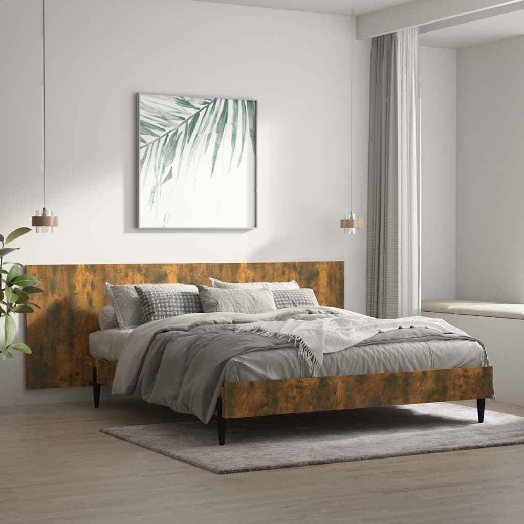 vidaXL Wall Headboard Smoked Oak 240 cm Engineered Wood