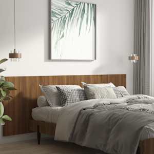 Nástěnné čelo postele hnědý dub 240x1,5x80 cm kompozitní dřevo - obrázek 3