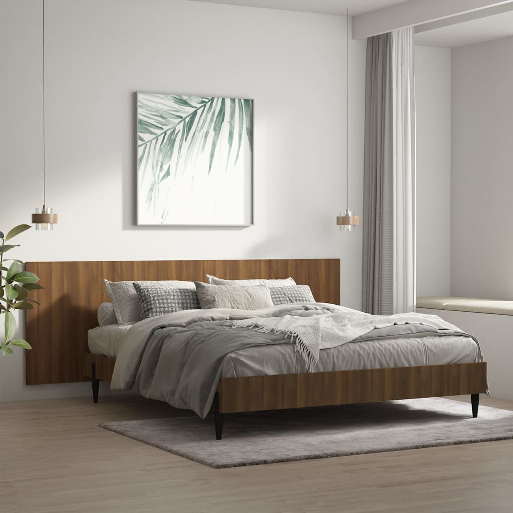 vidaXL Tăblie pat de perete, stejar maro, 240x1,5x80 cm, lemn compozit