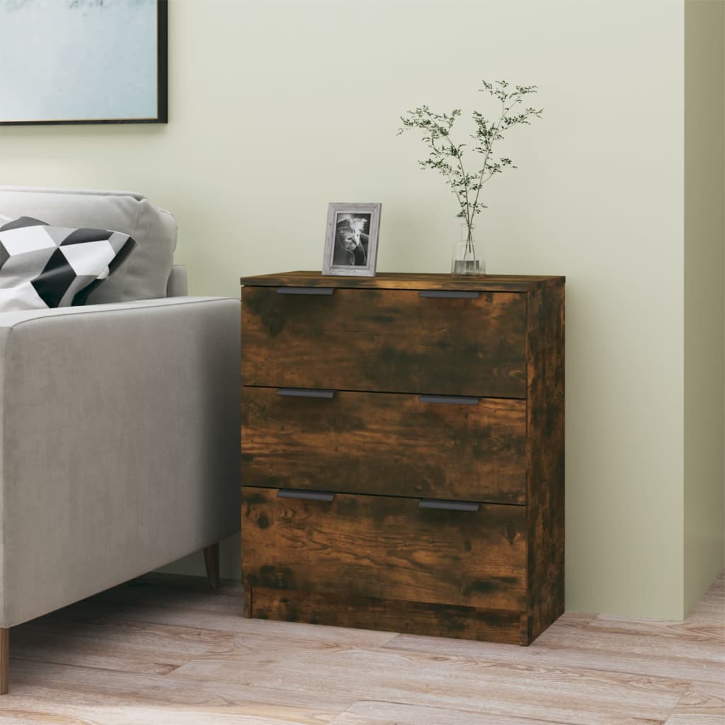 vidaXL Komoda, przydymiony d�b, 60x30x70 cm, materia� drewnopochodny