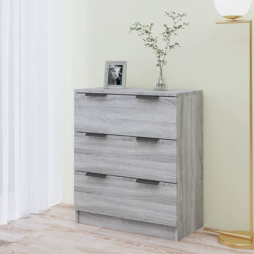 vidaXL Dressoir 60x30x70 cm bewerkt hout grijs sonoma eiken afbeelding