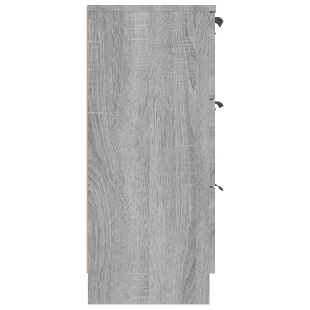 szürke sonoma színű szerelt fa tálalószekrény 60 x 30 x 70 cm