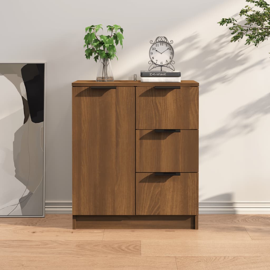 vidaXL Servantă, stejar maro, 60x30x70 cm, lemn prelucrat