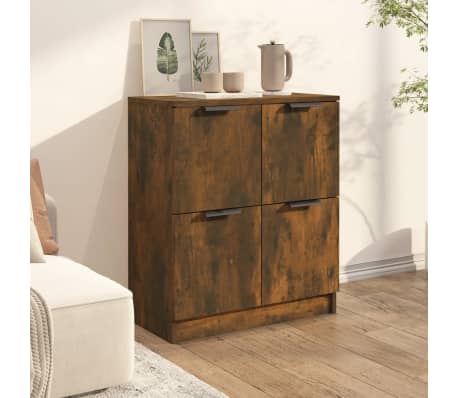 vidaXL Sideboard Smoked Oak 60x30x70 cm Engineered Wood