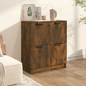 vidaXL Sideboard Smoked Oak 60x30x70 cm Engineered Wood