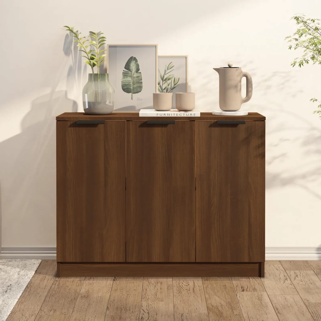 Sideboard Braun Eichen-Optik 90,5x30x70 cm Holzwerkstoff