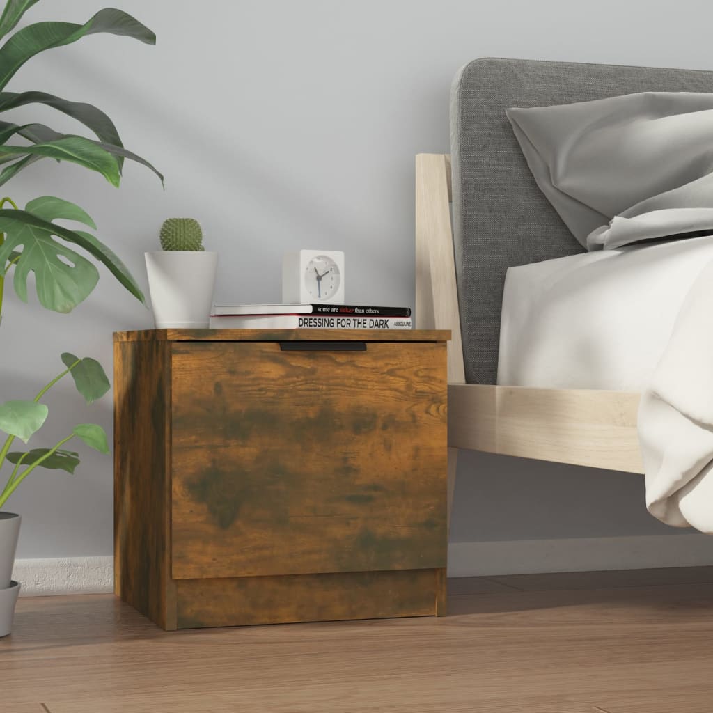 vidaXL Nočné stolíky 2 ks dymový dub 40x39x40 cm