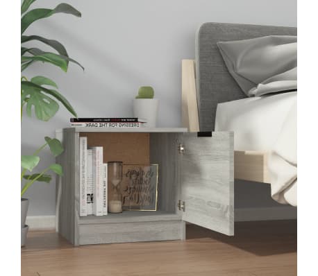vidaXL Bedside Cabinet Grey Sonoma 40x39x40 cm