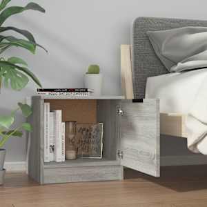 vidaXL Bedside Cabinet Grey Sonoma 40x39x40 cm