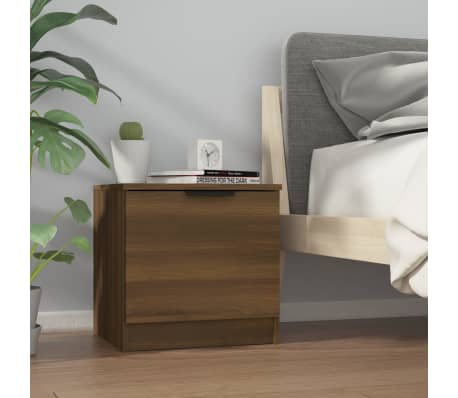 vidaXL Tables de chevet 2 pcs Ch&ecirc;ne marron 40x39x40 cm