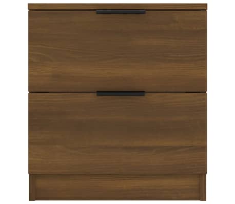 vidaXL sengebord konstrueret tr&aelig; brun egetr&aelig;sfarve