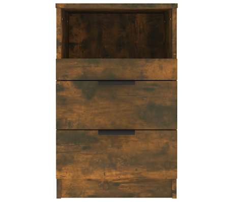 vidaXL Nočn&yacute; stol&iacute;k dymov&yacute; dub spracovan&eacute; drevo