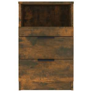 vidaXL Nočn&yacute; stol&iacute;k dymov&yacute; dub spracovan&eacute; drevo