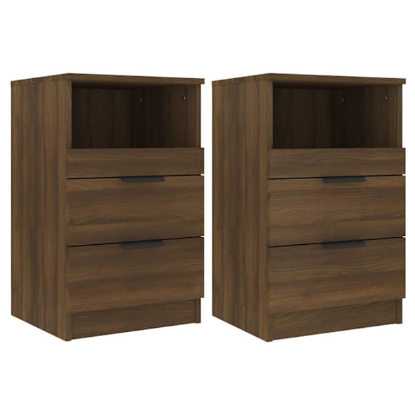 vidaXL &ouml;&ouml;kapid 2 tk, pruun tamm, tehispuit
