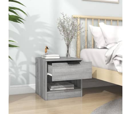 vidaXL Bedside Cabinet Grey Sonoma Engineered Wood