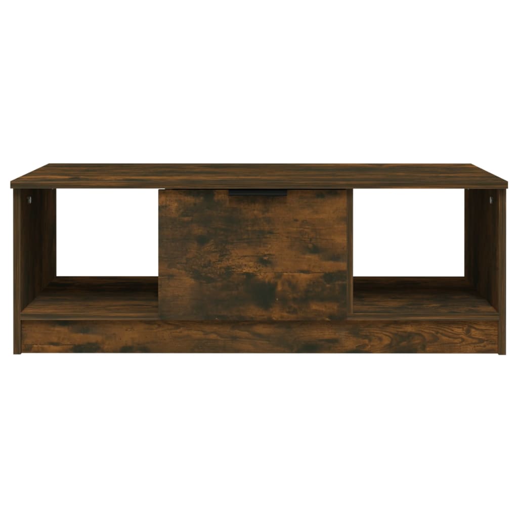 

vidaXL Salontafel 102x50x36 cm bewerkt hout gerookt eikenkleurig
