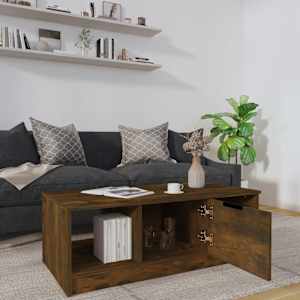 Konferenční stolek kouřový dub 102x50x36 cm kompozitní dřevo - obrázek 7