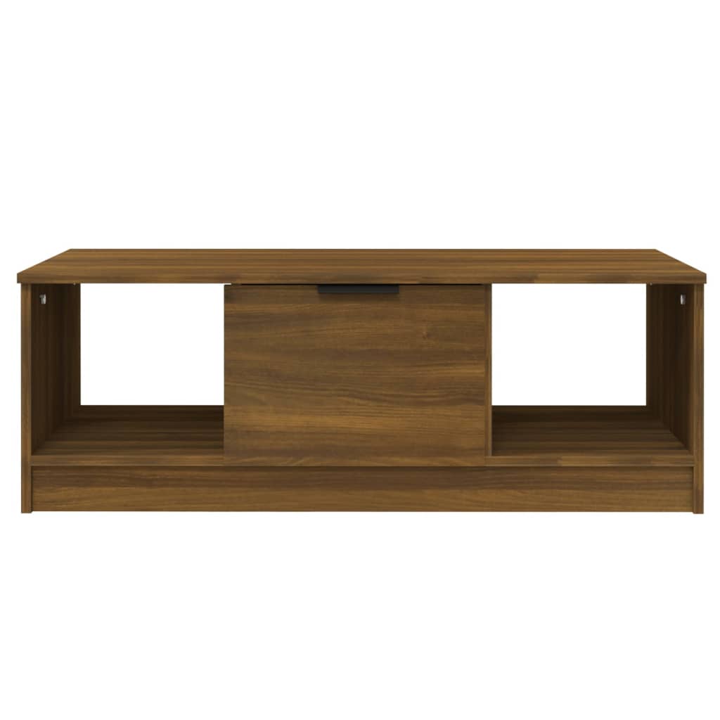 

vidaXL Salontafel 102x50x36 cm bewerkt hout bruineikenkleurig