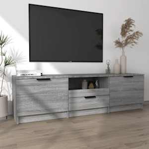 TV skříňka šedá sonoma 140 x 35 x 40 cm kompozitní dřevo - obrázek 3