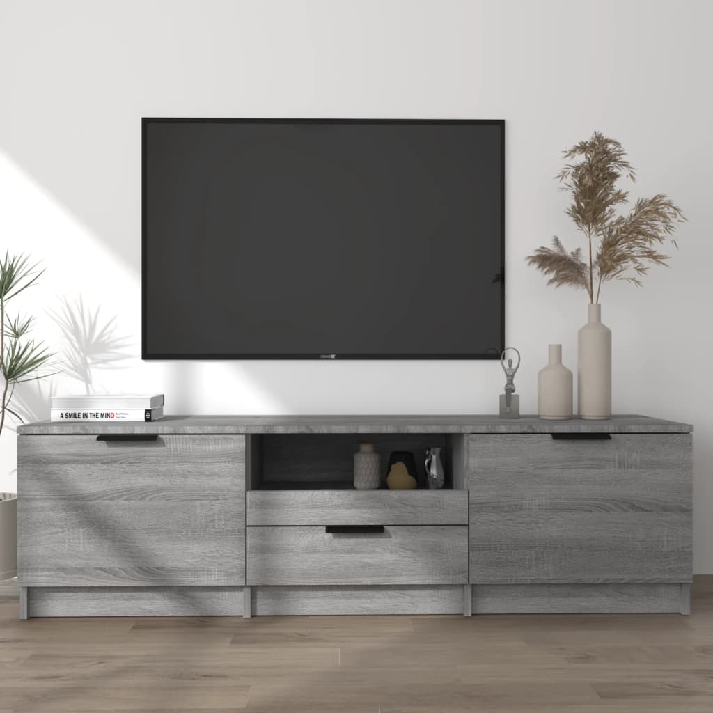 vidaXL tv-bord 140x35x40 cm konstrueret træ grå sonoma-eg