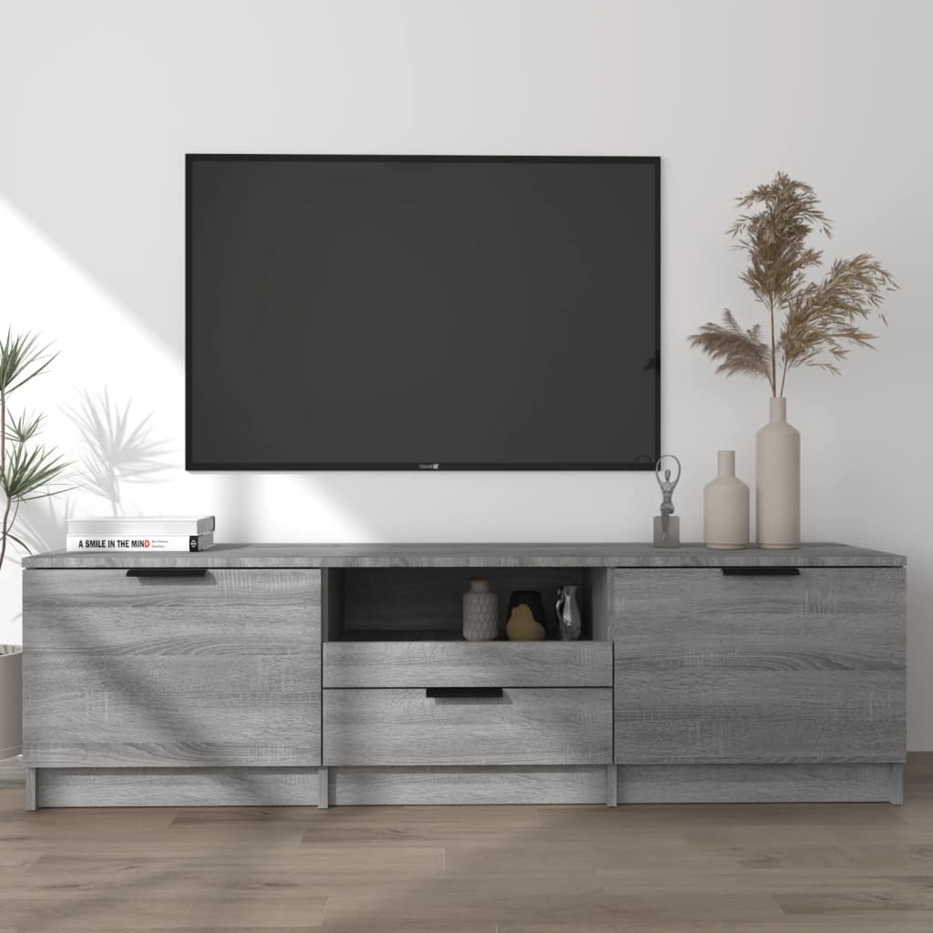 vidaXL Comodă TV, sonoma gri, 140x35x40 cm, lemn prelucrat