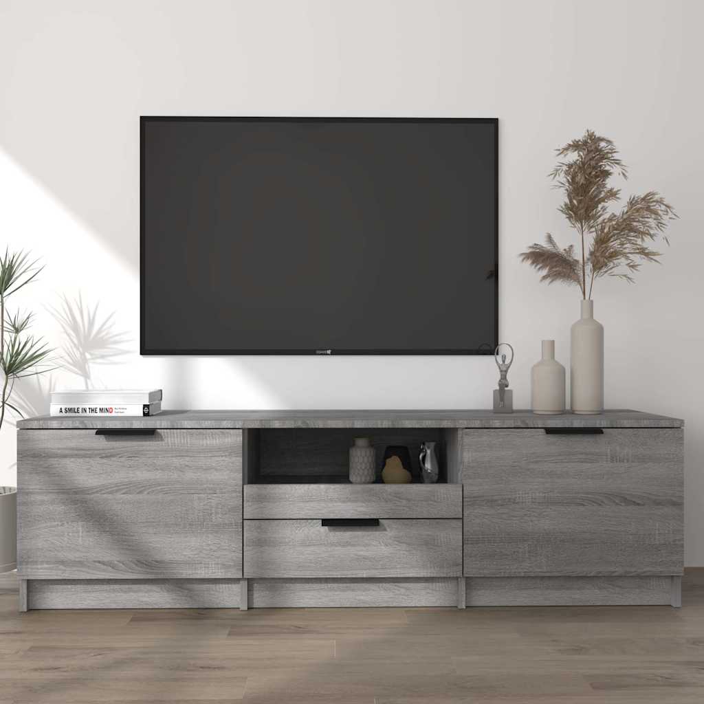 vidaXL Szafka pod telewizor, szary d�b sonoma, 140x35x40 cm