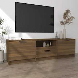 vidaXL TV-benk brun eik 140x35x40 cm konstruert tre