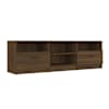 vidaXL telerikapp, pruun tamm, 150x33,5x45 cm, tehispuit