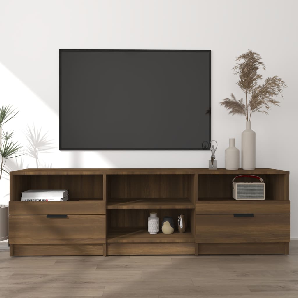 TV-taso ruskea tammi 150x335x45 cm tekninen puu