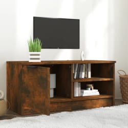 vidaXL TV Cabinet Smoked Oak 80x35x36,5 cm Engineered Wood