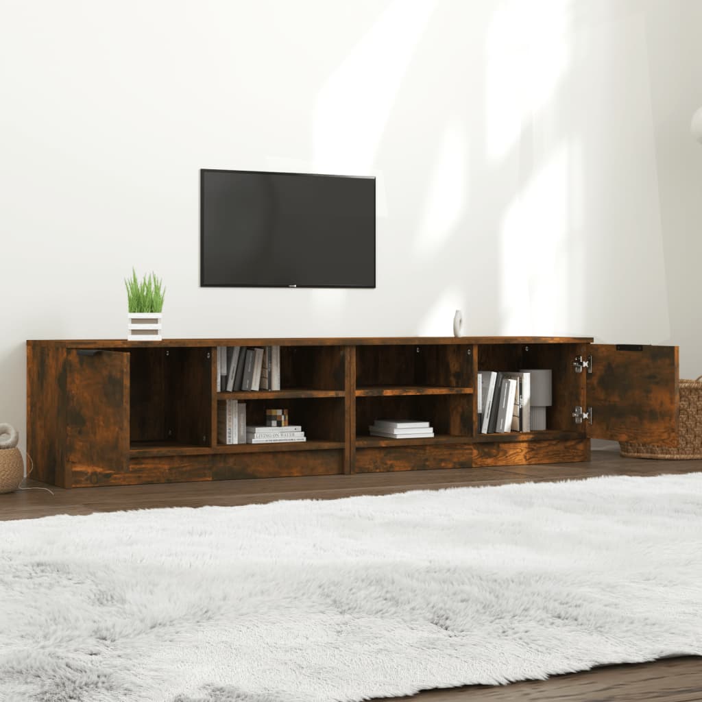 vidaXL TV Cabinets 2 pcs Smoked Oak 80x35x36.5 cm Engineered Wood