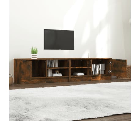 vidaXL TV Cabinets 2 pcs Smoked Oak 80x35x36.5 cm Engineered Wood