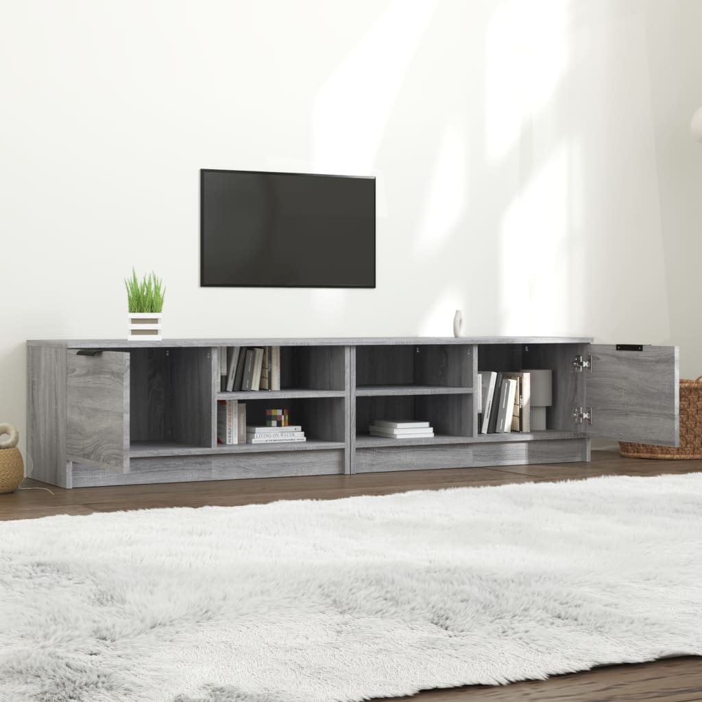 vidaXL Tv-meubelen 2 st 80x35x36,5 cm bewerkt hout grijs sonoma eiken afbeelding